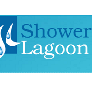 Shower Lagoon. Custom glass shower doors - Logo