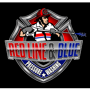 Red Line and Blue Pressure Washing - Logo