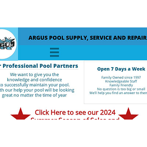 Argus Pool Supplies, Service & Repairs - Logo