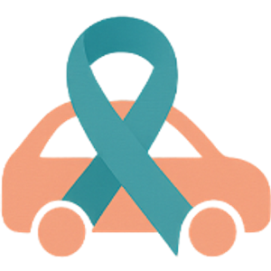 Peach & Teal Rides - Logo