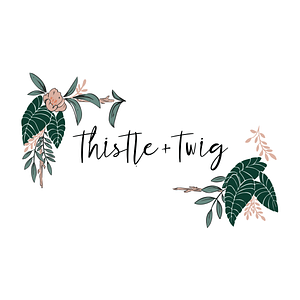 Thistle and Twig Flowers - Logo